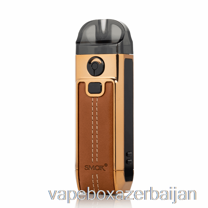 E-Juice Vape SMOK nord 4 80W Pod Kit Brown Leather